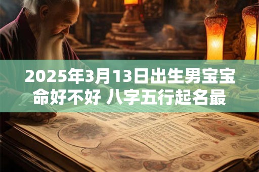 2025年3月13日出生男宝宝命好不好 八字五行起名最全款
