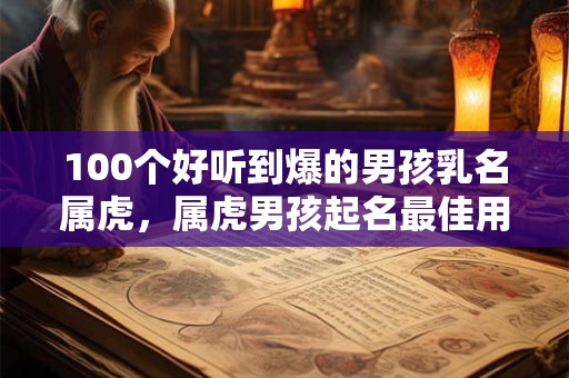 100个好听到爆的男孩乳名属虎，属虎男孩起名最佳用字