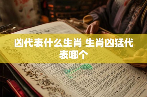 凶代表什么生肖 生肖凶猛代表哪个