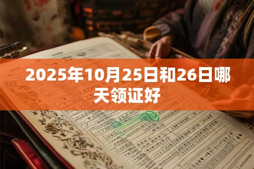 2025年10月25日和26日哪天领证好 2025年10月25日和26日哪天领证好