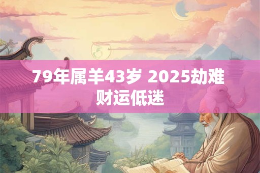 79年属羊43岁 2025劫难 财运低迷
