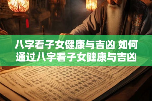 八字看子女健康与吉凶 如何通过八字看子女健康与吉凶 八字看子女健康与吉凶 如何通过八字看子女健康与吉凶