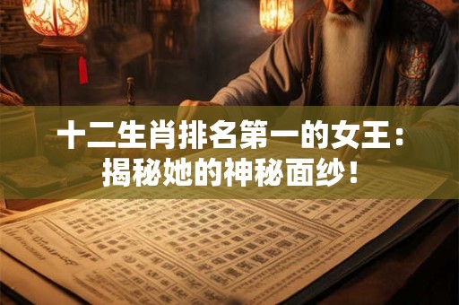 十二生肖排名第一的女王：揭秘她的神秘面纱！