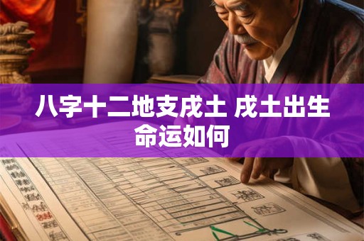 八字十二地支戌土 戌土出生命运如何