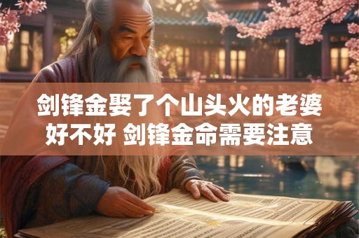 剑锋金娶了个山头火的老婆好不好 剑锋金命需要注意什么