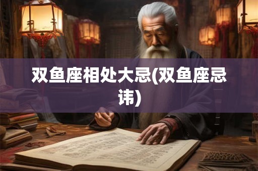 双鱼座相处大忌(双鱼座忌讳)