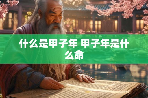什么是甲子年 甲子年是什么命