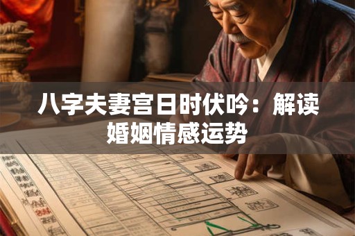 八字夫妻宫日时伏吟：解读婚姻情感运势