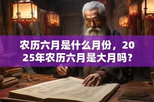 农历六月是什么月份，2025年农历六月是大月吗？