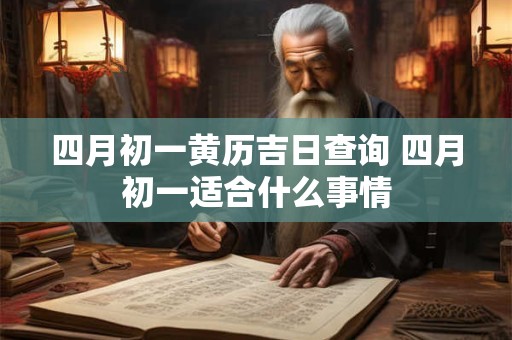 四月初一黄历吉日查询 四月初一适合什么事情