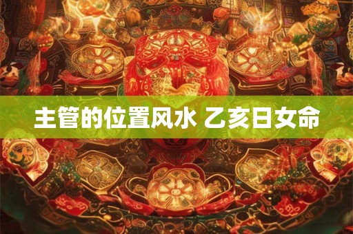 主管的位置风水 乙亥日女命