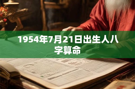 1954年7月21日出生人八字算命 1954年7月21日出生人八字算命