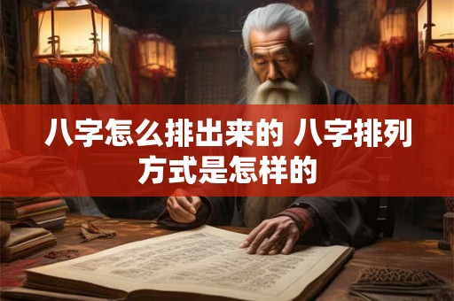 八字怎么排出来的 八字排列方式是怎样的