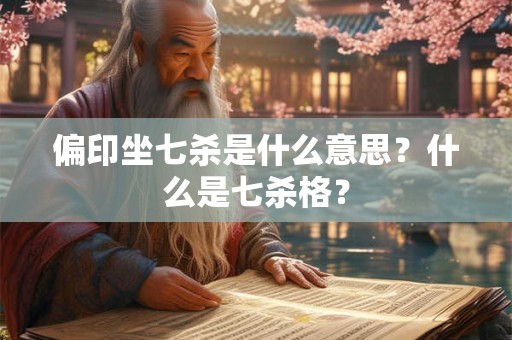 偏印坐七杀是什么意思?什么是七杀格? 偏印坐七杀是什么意思?什么是七杀格?