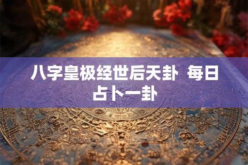 八字皇极经世后天卦  每日占卜一卦