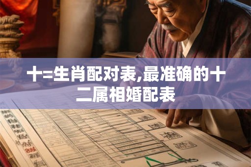 十=生肖配对表,最准确的十二属相婚配表