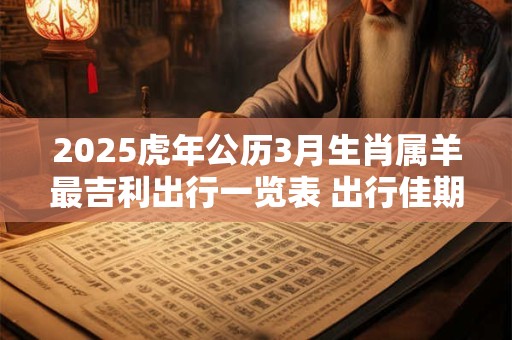 2025虎年公历3月生肖属羊最吉利出行一览表 出行佳期