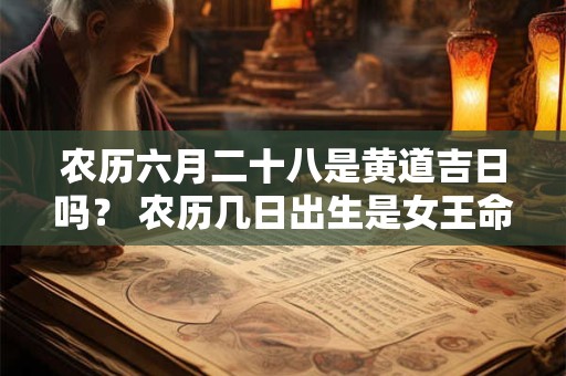 农历六月二十八是黄道吉日吗？ 农历几日出生是女王命