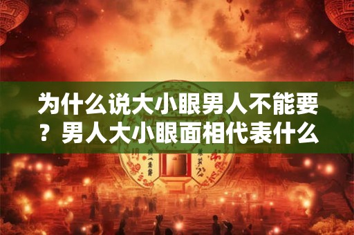 为什么说大小眼男人不能要?男人大小眼面相代表什么? 为什么说大小眼男人不能要?男人大小眼面相代表什么?