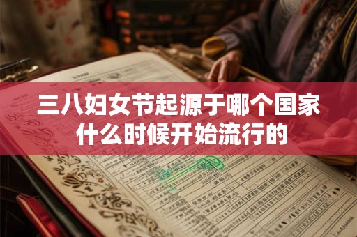 三八妇女节起源于哪个国家 什么时候开始流行的 三八妇女节起源于哪个国家 什么时候开始流行的