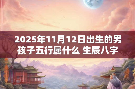 2025年11月12日出生的男孩子五行属什么 生辰八字取名