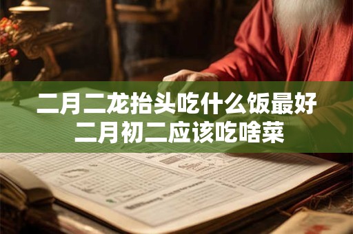 二月二龙抬头吃什么饭最好 二月初二应该吃啥菜