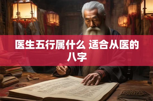 医生五行属什么 适合从医的八字