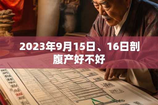 2023年9月15日、16日剖腹产好不好