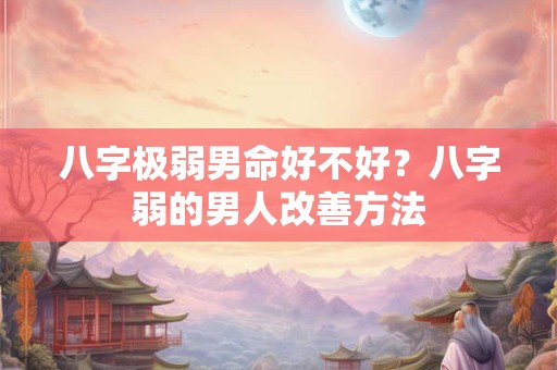 八字极弱男命好不好？八字弱的男人改善方法