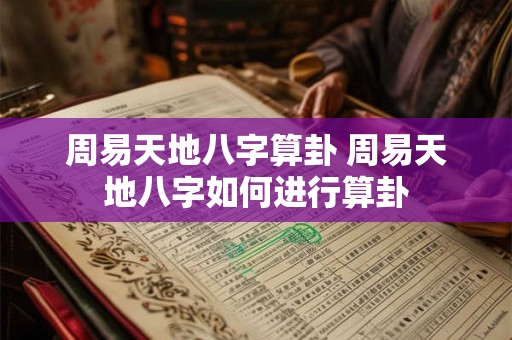 周易天地八字算卦 周易天地八字如何进行算卦 周易天地八字算卦 周易天地八字如何进行算卦