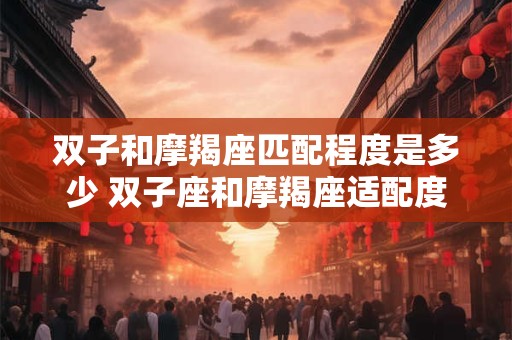 双子和摩羯座匹配程度是多少 双子座和摩羯座适配度如何