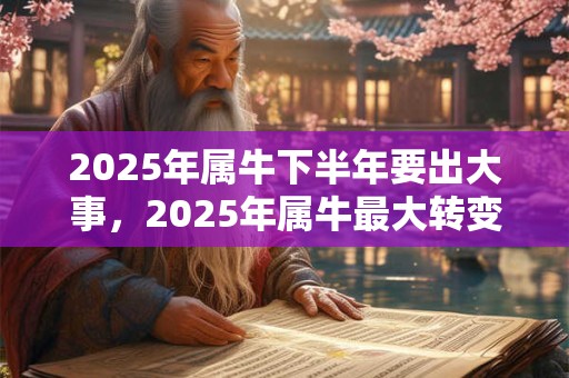2025年属牛下半年要出大事，2025年属牛最大转变的一年吗