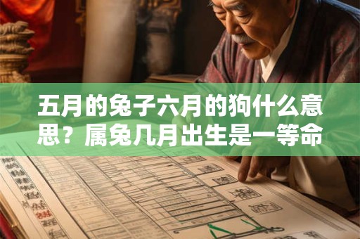 五月的兔子六月的狗什么意思？属兔几月出生是一等命？