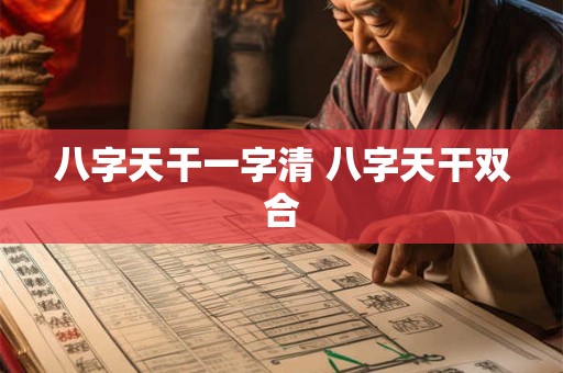 八字天干一字清 八字天干双合
