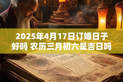 2025年4月17日订婚日子好吗 农历三月初六是吉日吗 2025年4月17日订婚日子好吗 农历三月初六是吉日吗