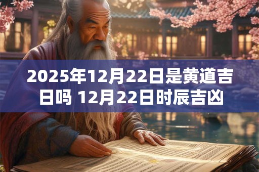 2026年12月22日是黄道吉日吗 12月22日时辰吉凶