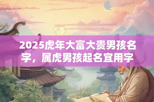 2025虎年大富大贵男孩名字，属虎男孩起名宜用字