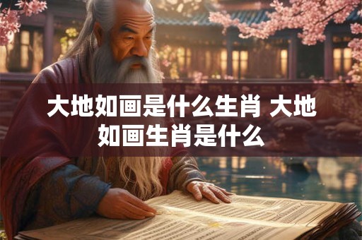 大地如画是什么生肖 大地如画生肖是什么