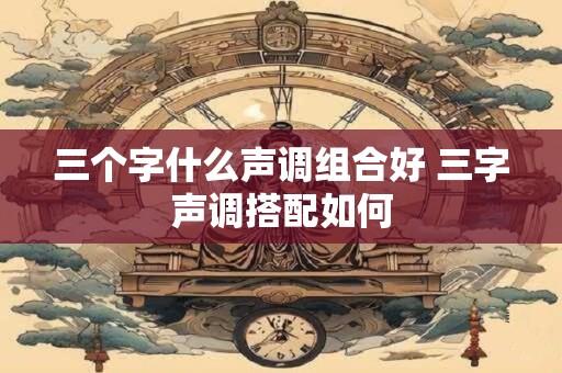 三个字什么声调组合好 三字声调搭配如何 三个字什么声调组合好 三字声调搭配如何
