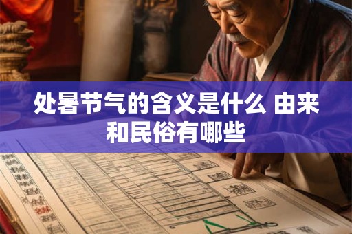 处暑节气的含义是什么 由来和民俗有哪些