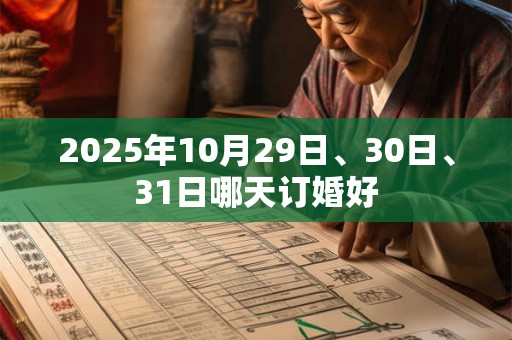 2025年10月29日、30日、31日哪天订婚好 2025年10月29日、30日、31日哪天订婚好