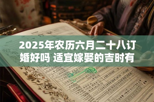 2025年农历六月二十八订婚好吗 适宜嫁娶的吉时有哪些