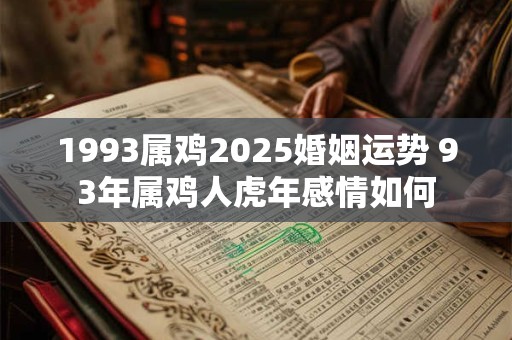 1993属鸡2025婚姻运势 93年属鸡人虎年感情如何 1993属鸡2025婚姻运势 93年属鸡人虎年感情如何