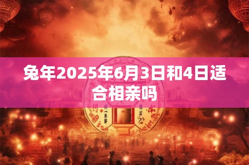 兔年2025年6月3日和4日适合相亲吗