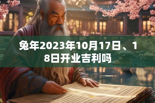兔年2023年10月17日、18日开业吉利吗