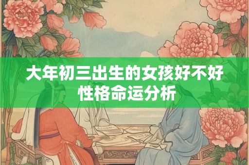 大年初三出生的女孩好不好 性格命运分析