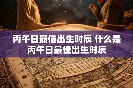 丙午日最佳出生时辰 什么是丙午日最佳出生时辰