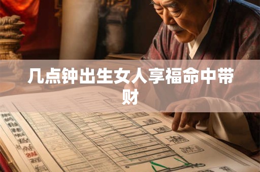 几点钟出生女人享福命中带财