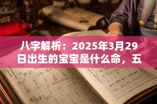 八字解析:2025年3月29日出生的宝宝是什么命,五行缺什么 八字解析:2025年3月29日出生的宝宝是什么命,五行缺什么