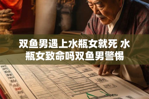 双鱼男遇上水瓶女就死 水瓶女致命吗双鱼男警惕